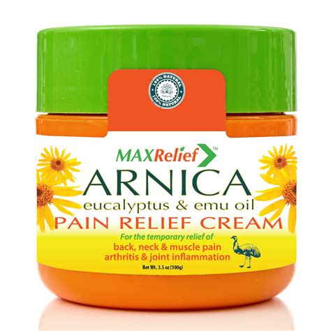 MaxRelief Arnica Pain Relief Cream - For Sufferers of Back, Neck, Knee ...