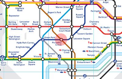 Piccadilly Circus station map - London Underground Tube