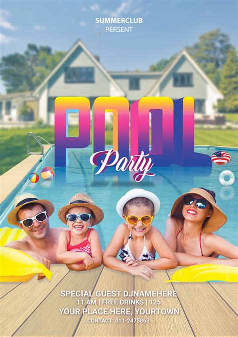 Pool Party flyer PSD | FreedownloadPSD.com