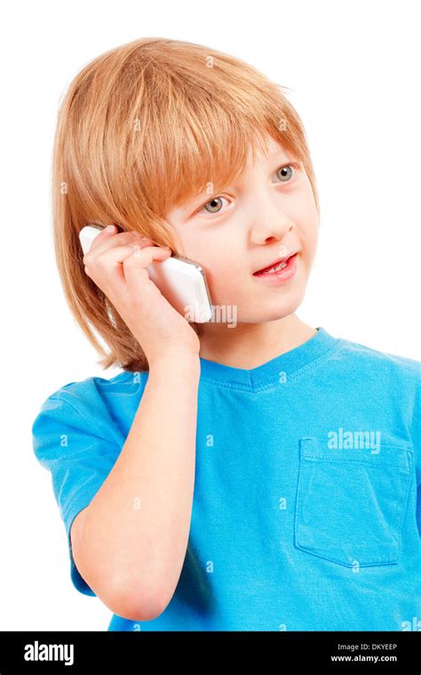 Child talking on phone hi-res stock photography and images - Alamy