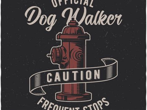 Official dog walker vector t shirt design artwork - Buy t-shirt designs