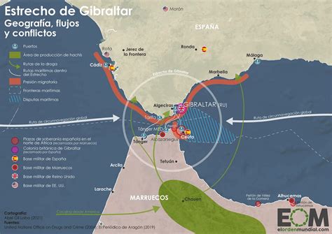 Moretón árabe Resistente estrecho de gibraltar mapa Panorama café Calumnia