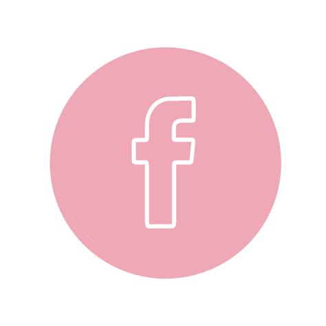 Facebook Logo Cute Aesthetic - Notion Icons - Mamie Manzano