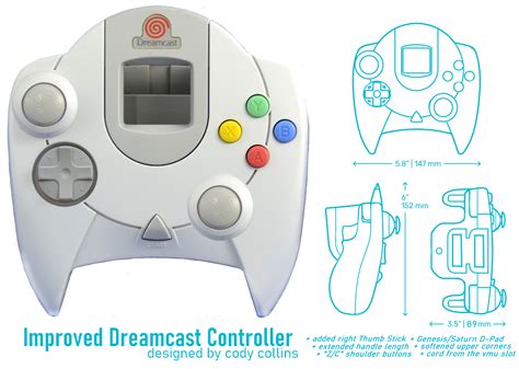 Improved Dreamcast Controller Design (more info in first post) : r/dreamcast