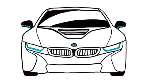 HOW TO DRAW BMW i8 || How to draw a bmw car step by step || Easy Car Drawing - YouTube