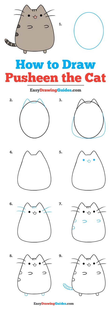 Pusheen Drawing Tutorial