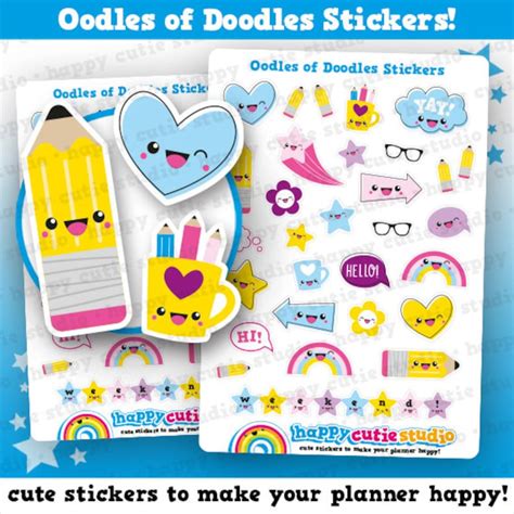 27 Cute Oodles of Doodles Planner Stickers - Etsy