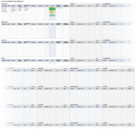 10+ Free Content Plan Templates | Smartsheet