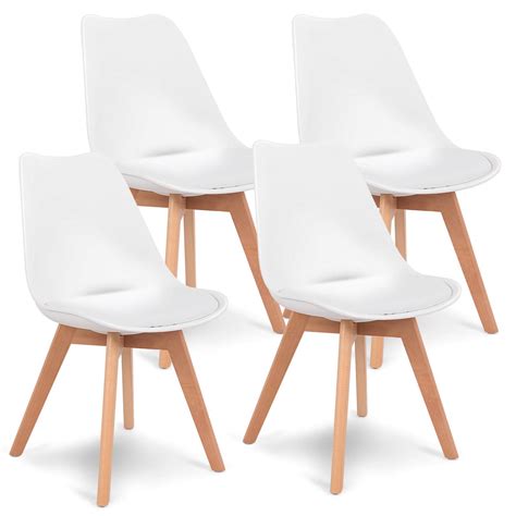 White Modern Dining Chairs Set Of 6 : Mavis White Faux Leather Dining Chair Set Of 4 | Bodewasude