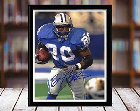 Barry Sanders Autograph Promo Print Desktop Frame Portrait | Etsy