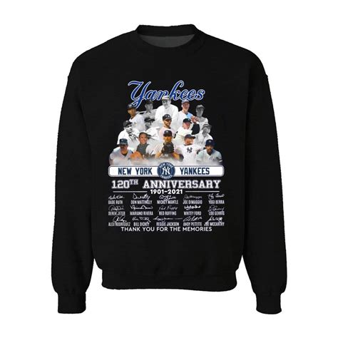 Yankees New York Yankees Shirt, 120th Anniversary New York Yankees Legends 1903 2021 Signatures ...