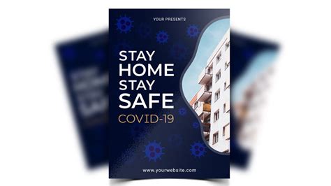 Stay home stay safe poster design template - pngstation | Free Graphic resources