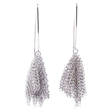 Rhodium Plated Silver Spinel Gold Earrings For Sale at 1stDibs