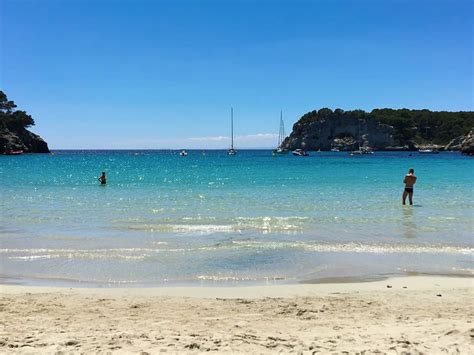 cala galdana beach view from the sunbed in spain - Yoga Escapes