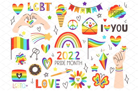 Pride LGBT symbols. Pride month – MasterBundles