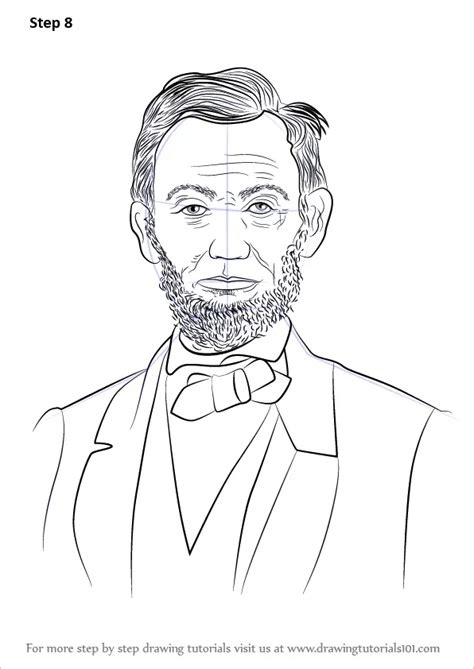 Learn How to Draw Abraham Lincoln (Politicians) Step by Step : Drawing Tutorials