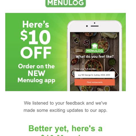 $10 Menulog Voucher - New Menulog App - OzBargain