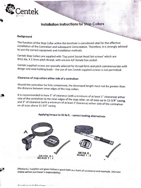 Installation Instructions For Stop Collars | PDF | Screw | Machines