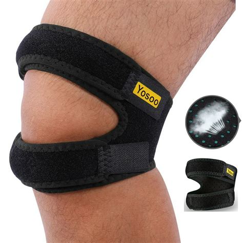 WALFRONT Knee Support Brace, Men and Women Knee Protector Strap Band Bandage Sports Adjustable ...