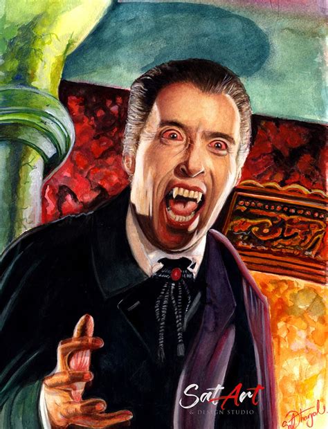 Christopher Lee as Dracula | Horror movie art, Dracula art, Horror ...