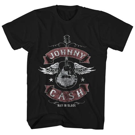 Johnny Cash T-Shirt | Winged Guitar Johnny Cash Shirt