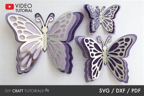 264 Cut Out 3D Butterfly Svg SVG PNG EPS DXF File