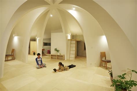 Open-Concept Japanese Family Home With Domed Interior