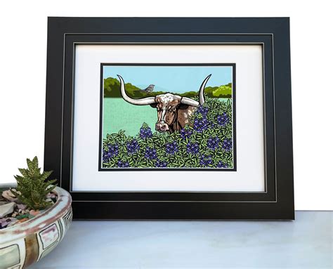 Longhorn Steer Art Print - Two Little Fruits