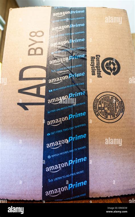 An Amazon Prime box Stock Photo - Alamy