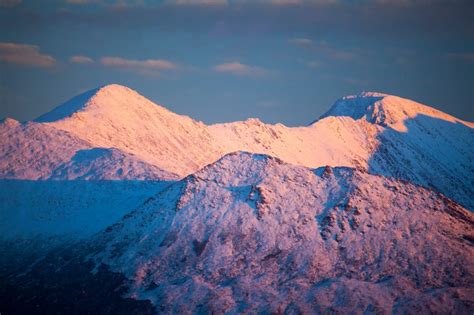 Photo Prints Wall Art - Winter evening light on Carrauntoohil ...