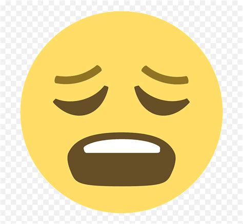 Weary Face Emoji Clipart - Weary Face Emoji Png,Weary Emoji - free transparent emoji - emojipng.com