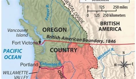 Oregon Country Map 1846 oregon Treaty 1846 A origins Of the Ideology Of Manifest Destiny ...