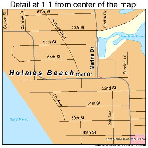 Holmes Beach Florida Street Map 1232150