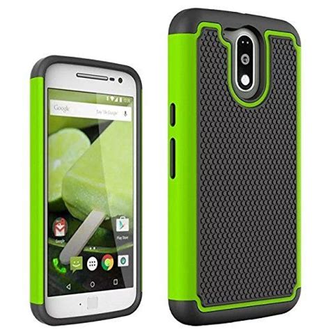 Moto G4 / G4 Plus Case, ARSUE Shock Absorption Dual Layer Hybrid Armor ...