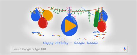 Google Doodle Happy Birthday Card - Get More Anythink's