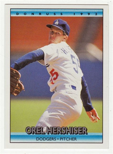 Orel Hershiser # 247 - 1992 Donruss Baseball | Orel hershiser, Baseball, Baseball cards