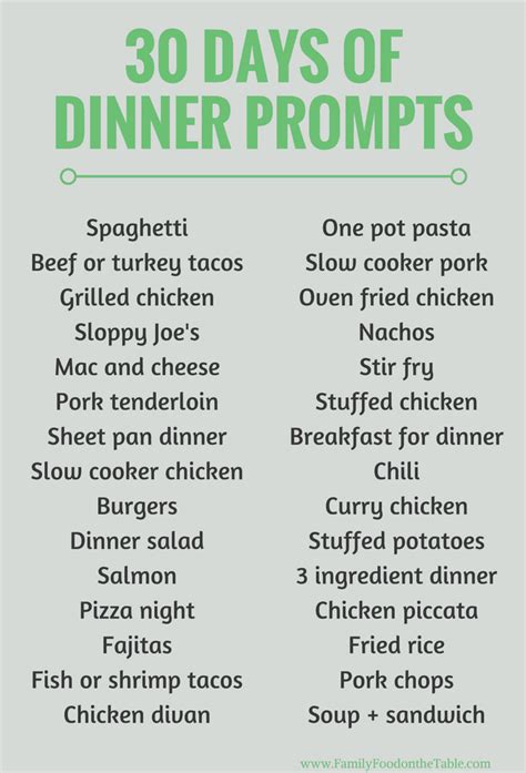 35 Best Family Dinner Menu Ideas – Home, Family, Style and Art Ideas