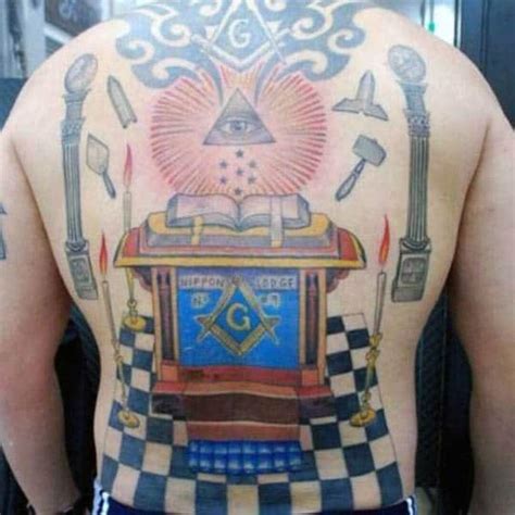 90 Masonic Tattoos For Men - Freemasonry Ink Designs