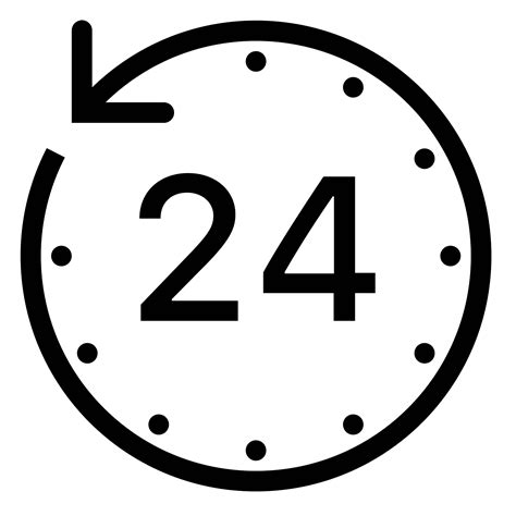 24 Hour Clock Computer Icons Timer 24 Hours Transparent Background Png | Images and Photos finder