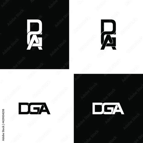 dga letter original monogram logo design Stock Vector | Adobe Stock