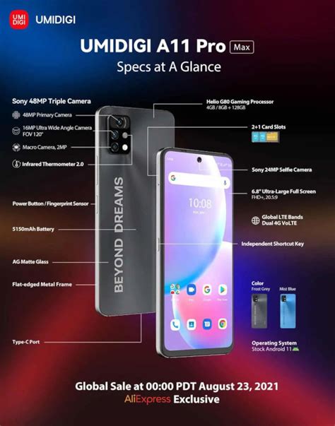 UMIDIGI A11 Pro Max With 6.8-inch Display, Helio G80 Launched: Specs and Price