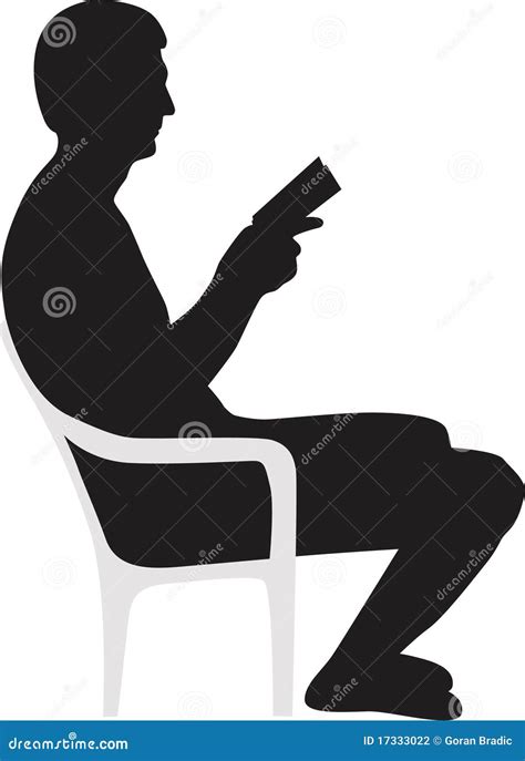 Man Reading A Book Silhouette Stock Photo - Image: 17333022