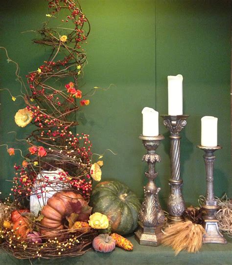 Fall decor for the church lobby | Fall church decorations, Sanctuary ...