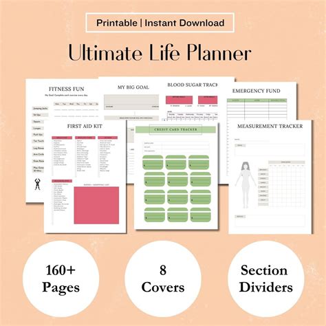 Printable Planner Bundle Budget Planner Household Planner Wellness Planner Meal Planner Planner ...