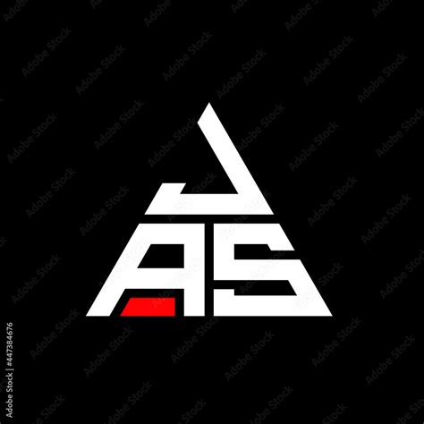 JAS triangle letter logo design with triangle shape. JAS triangle logo ...