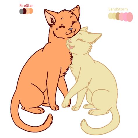 Warrior Cats Couple FireStar and SandStorm by 1RIP1Social1Life1 on DeviantArt