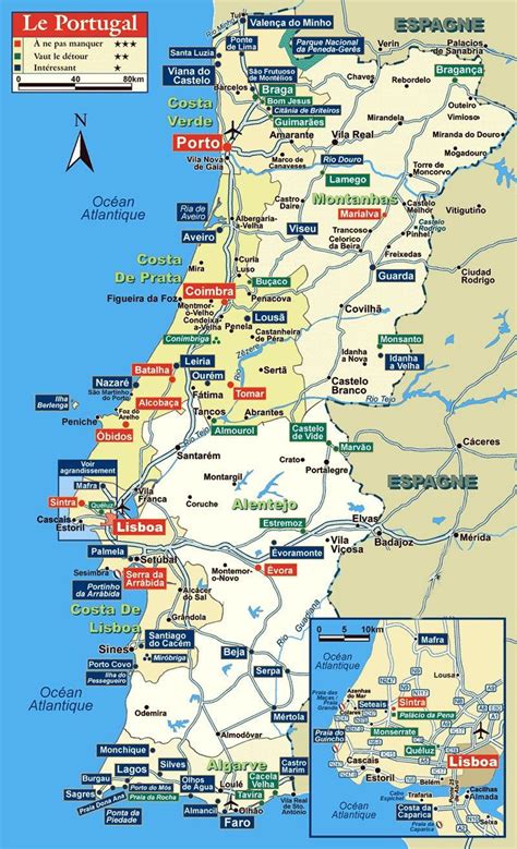 Portugal travel guide map - Portugal travel map (Southern Europe - Europe)