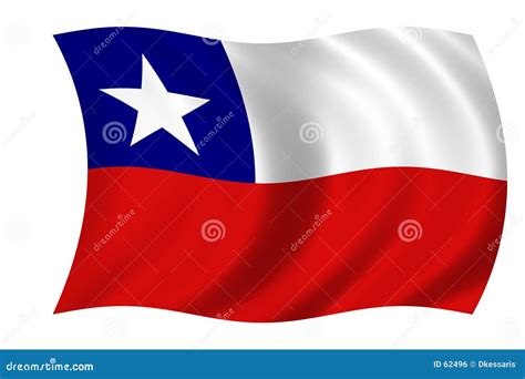 Flag of chile stock illustration. Illustration of national - 62496