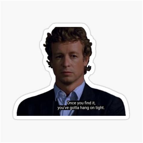 "The Mentalist Quote Sticker Hang On" Sticker for Sale by kaspertheghost | Redbubble