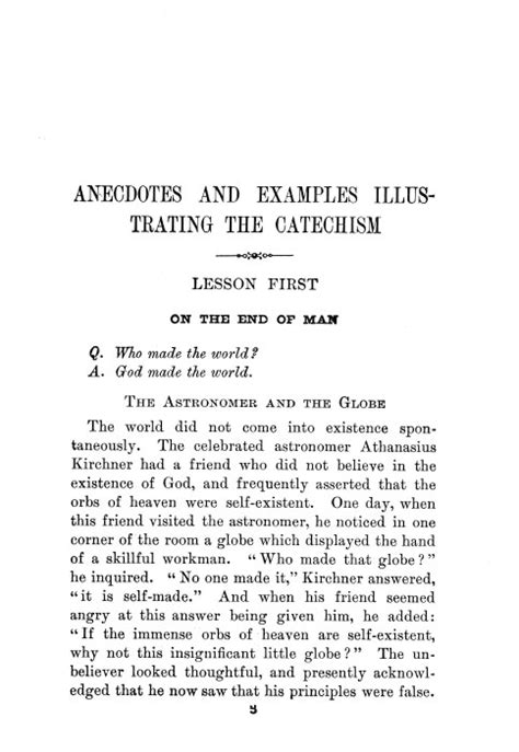 Anecdotes and Examples - Illustrating the Catechism > Catechisms